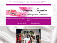 Tablet Screenshot of forevertogetherseattle.com